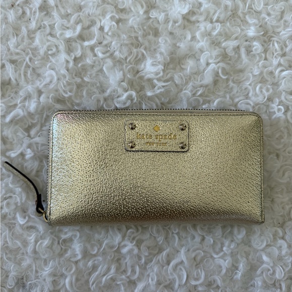 kate spade Handbags - Kate Spade Gold Leather Women's Wallet